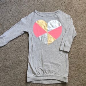 Osh Kosh heart banded bottom 3/4 sleeve tunic size 8